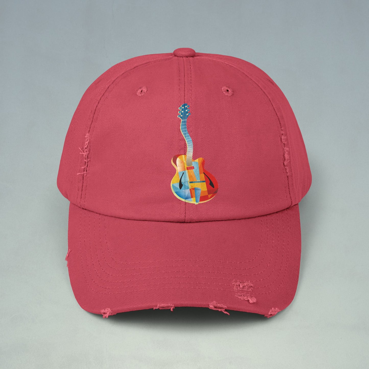 Jazz Guitar Unisex Distressed Cap