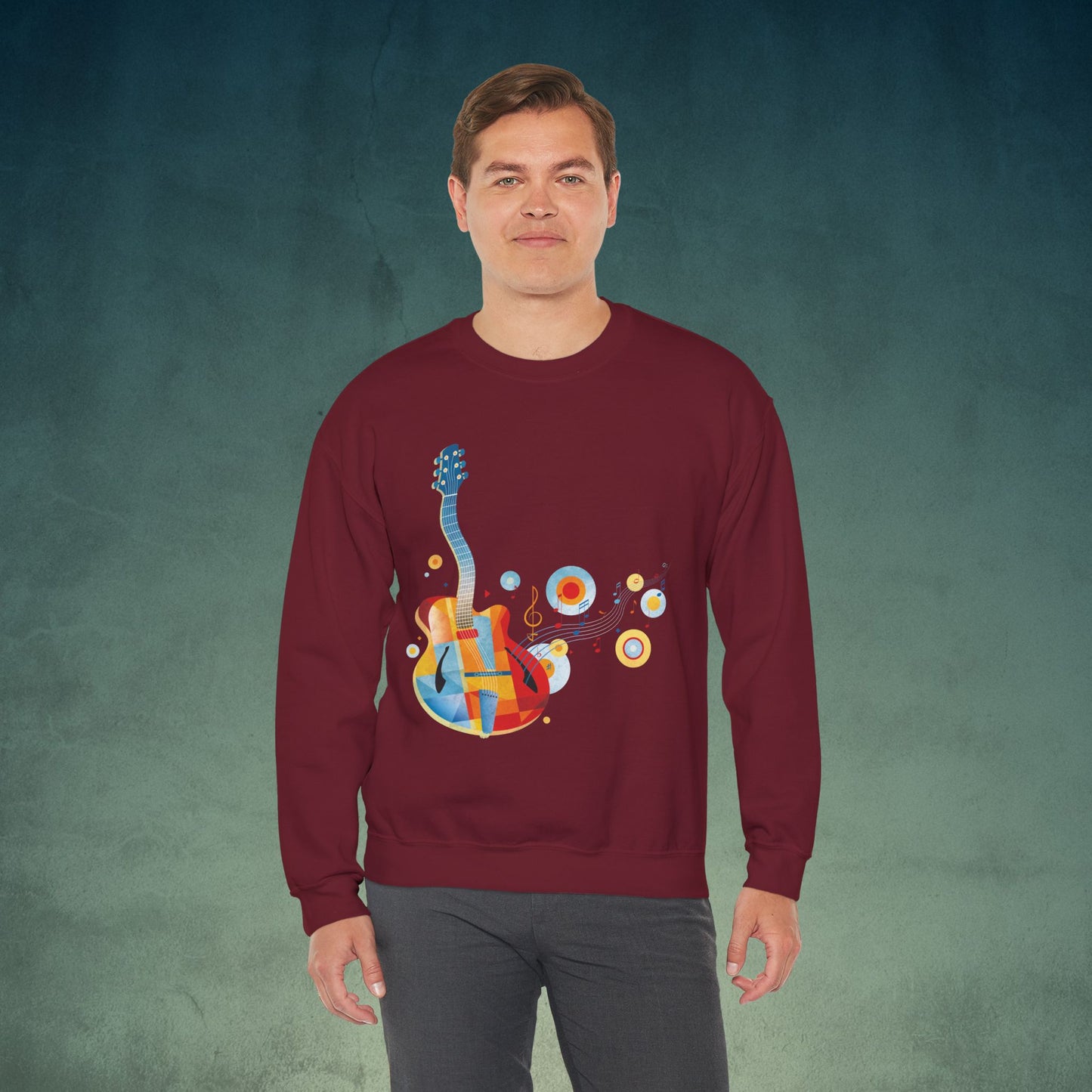 Jazz Guitar Unisex Heavy Blend™ Crewneck Sweatshirt