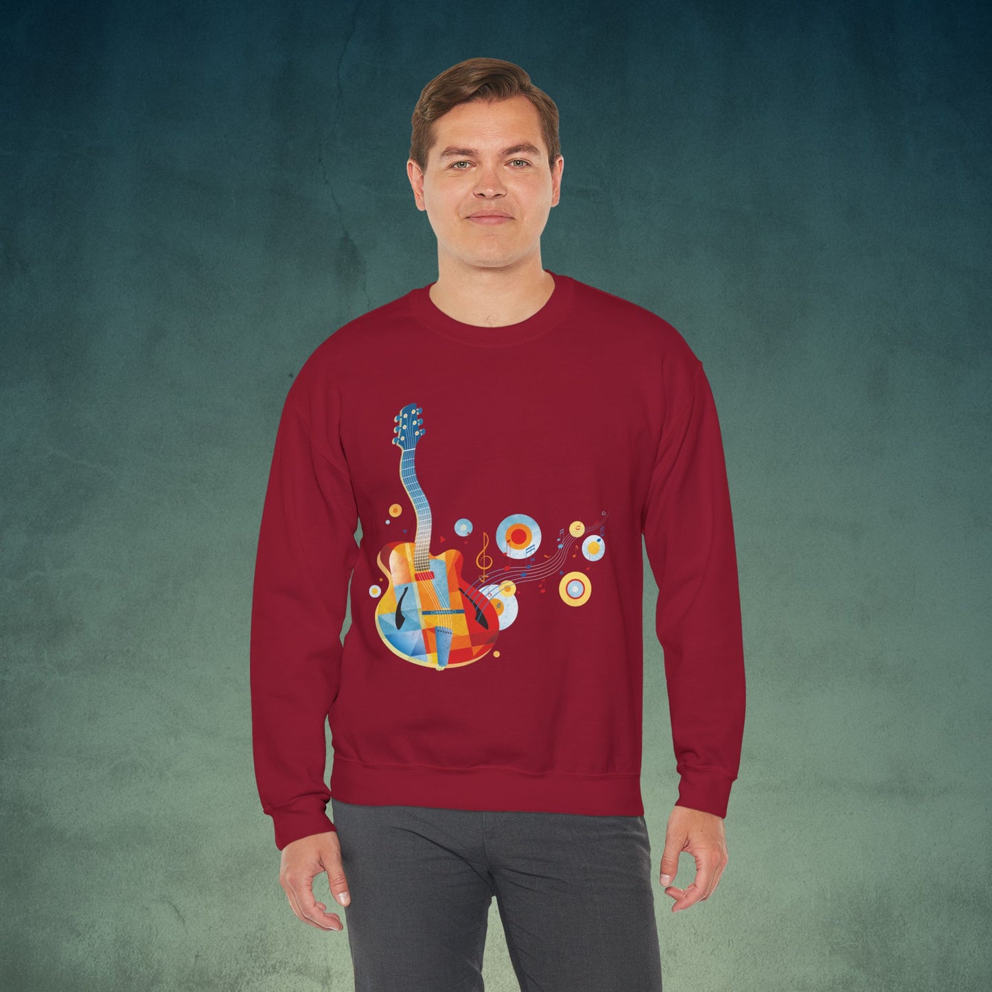 Jazz Guitar Unisex Heavy Blend™ Crewneck Sweatshirt