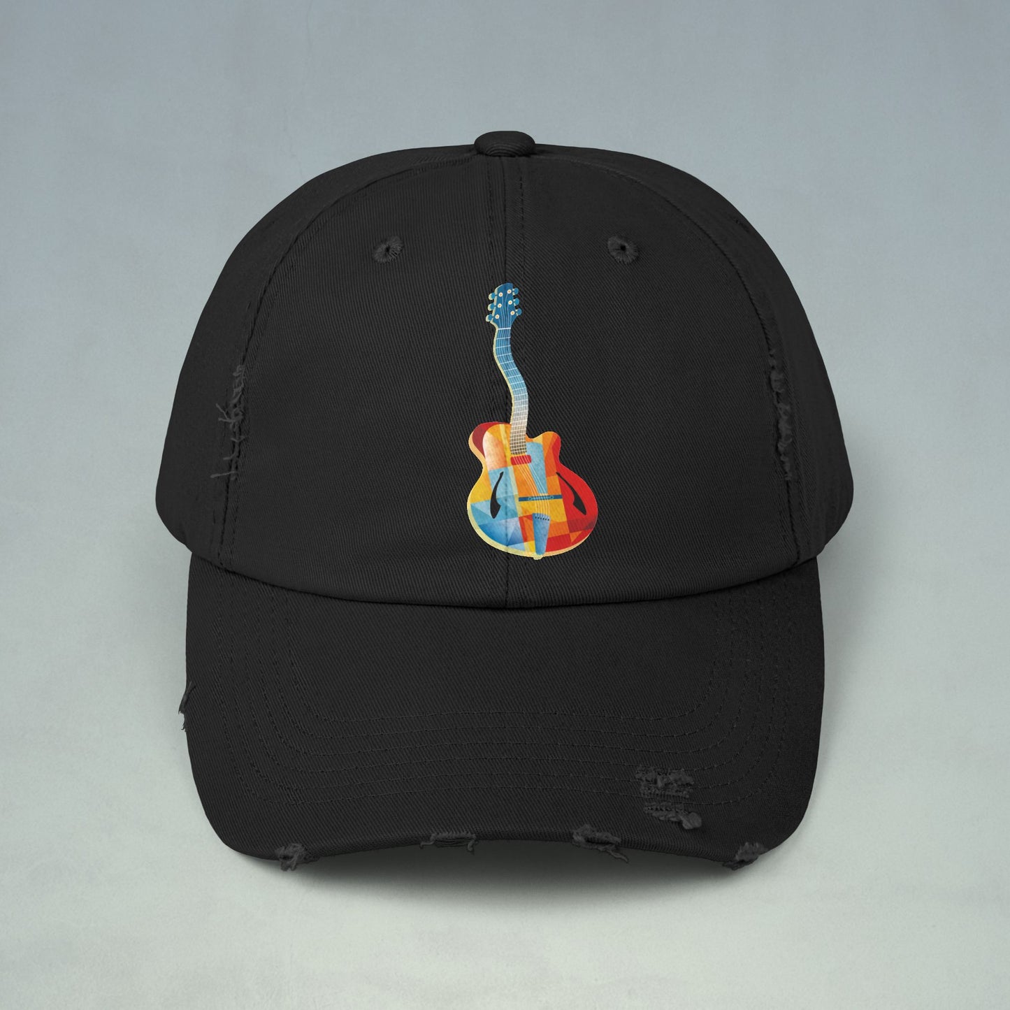 Jazz Guitar Unisex Distressed Cap