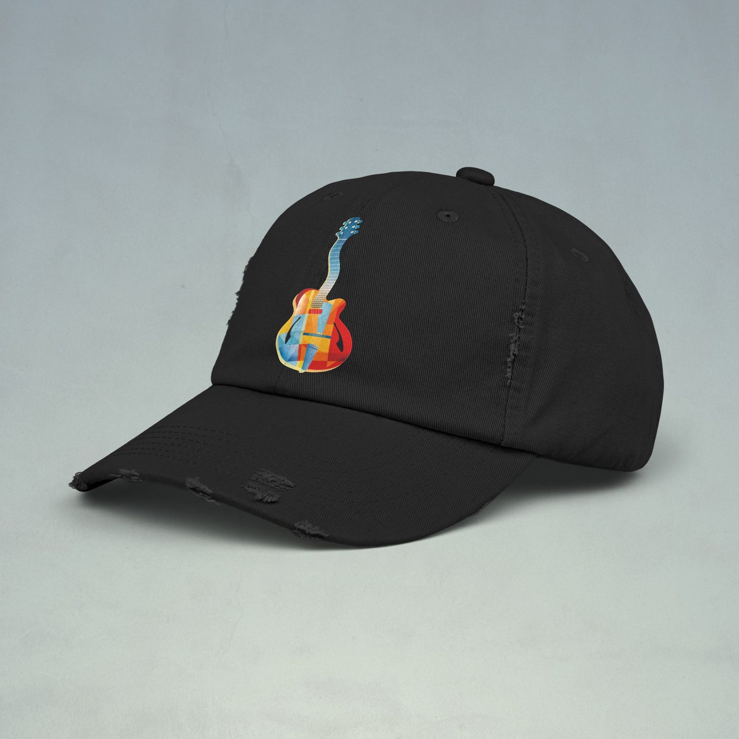 Jazz Guitar Unisex Distressed Cap