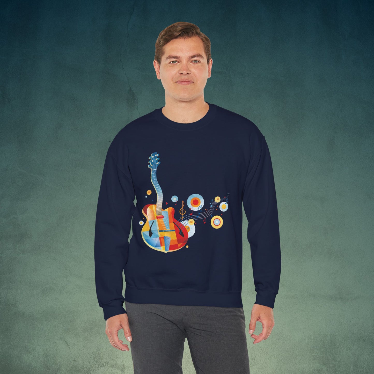 Jazz Guitar Unisex Heavy Blend™ Crewneck Sweatshirt