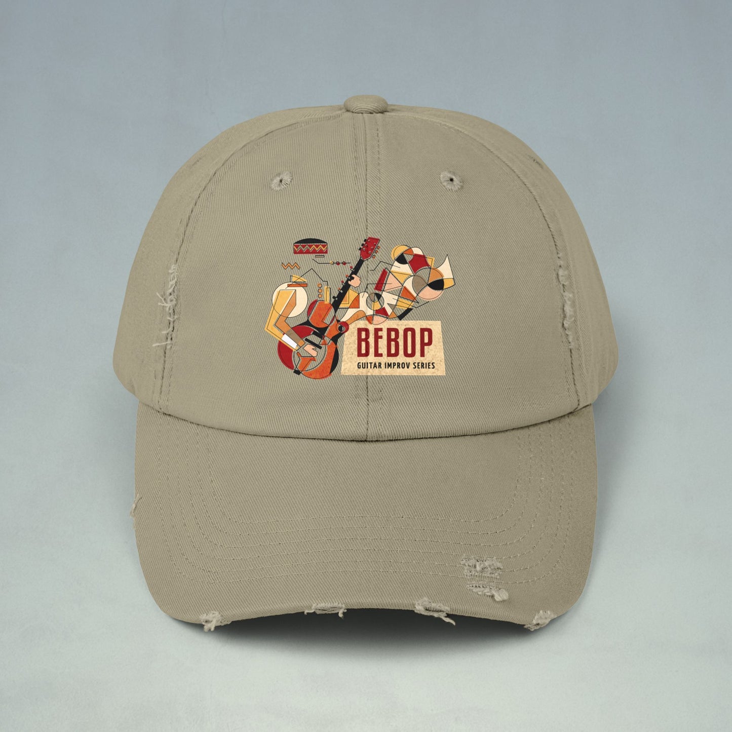 Bebop Guitar Unisex Distressed Cap