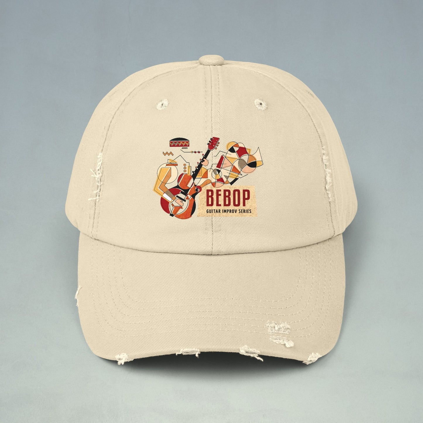 Bebop Guitar Unisex Distressed Cap