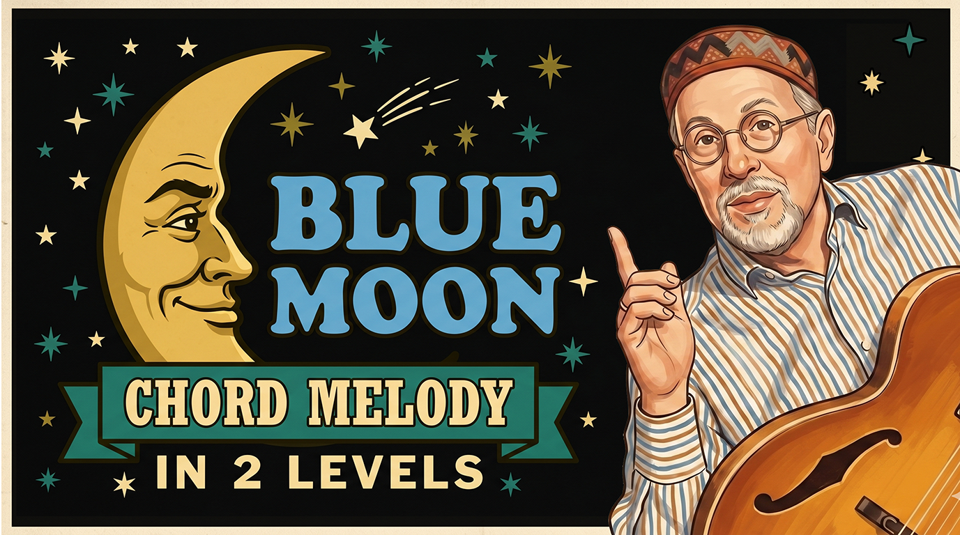 "Blue Moon" Chord Melody in 2 Levels